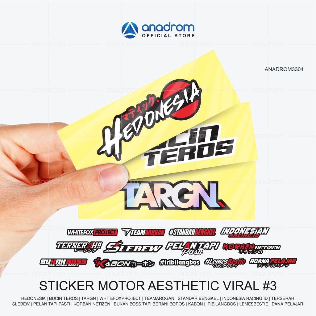 Jual Stiker Motor Viral #03 | HEDONESIA | BucinTeros | TARGN ...