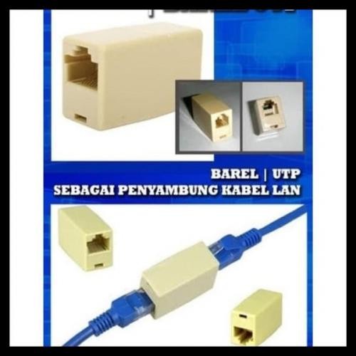 Jual BAREL Konektor RJ45 Penyambung Kabel LAN | Shopee Indonesia