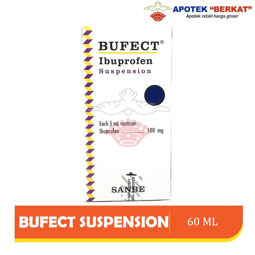 Jual Bufect Suspensi 100mg/5ml 60ml / antinyeri / ibuprofen | Shopee