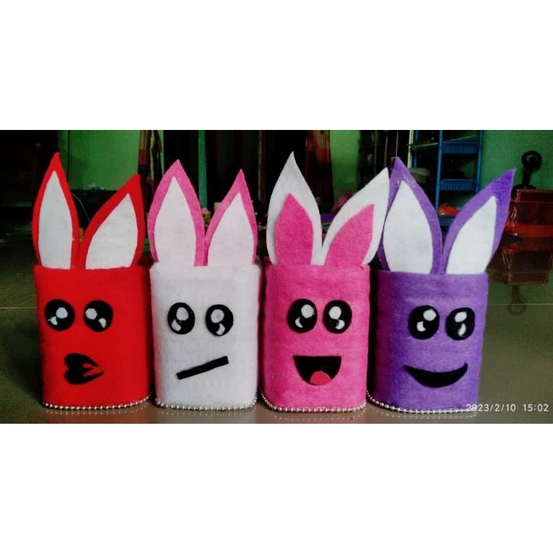 TEMPAT PENSIL DARI BOTOL BEKAS harga per biji/ , TEMPAT PENSIL FLANEL / KERAJINAN TANGAN / TEMPAT PENSIL MURAH / TEMPAT PENSIL KELINCI / TEMPAT PENSIL KARAKTER /TUGAS PRAKARYA / KERAJINAN TANGAN/ PILIHAN WARNA BISA CHAT TOKO