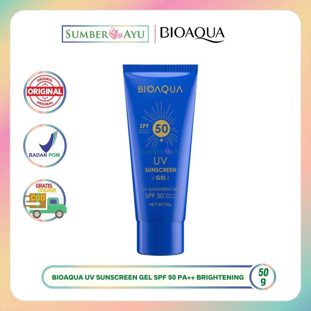 Jual Bioaqua UV Suncreen Gel SPF 50 PA++++ Brightening | Shopee Indonesia