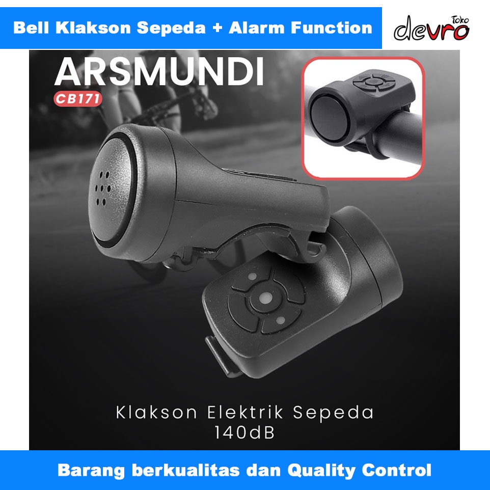 Jual Bell Klakson Elektrik Sepeda Bicycle Bell Db Dengan Fungsi Alarm Arsmundi Cb