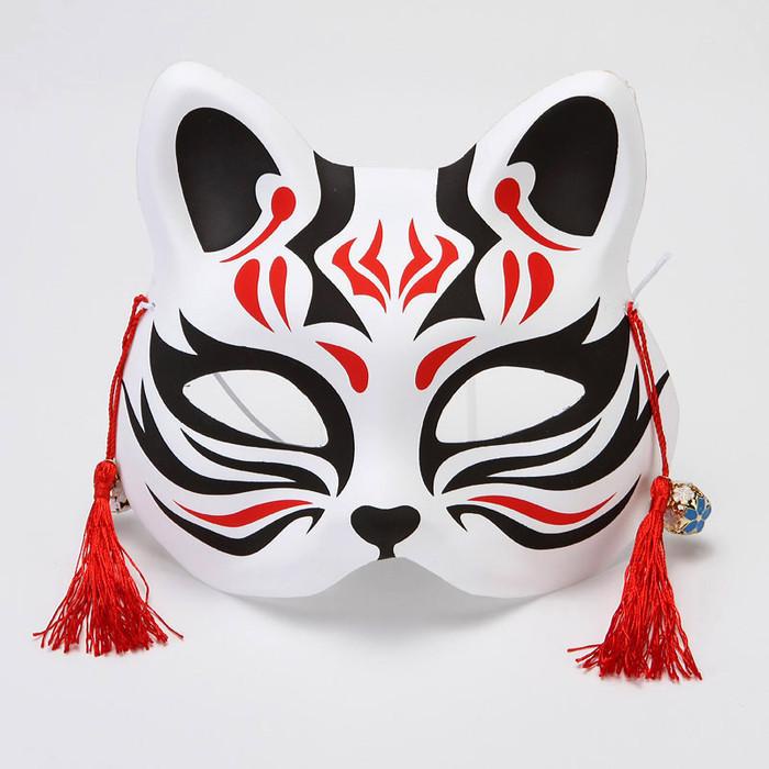 Jual Tohk Topeng Kitsune Fox Bunkasai Japanese Festival Mask Halloween ...