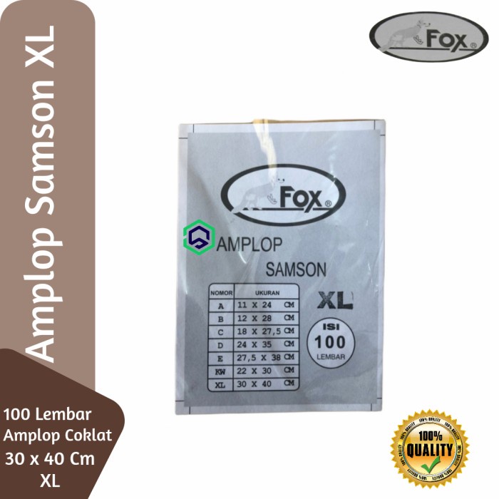 Jual Amplop Coklat Samson XL 30 x 40 cm (Super Map) Fox - 100 Lembar ...