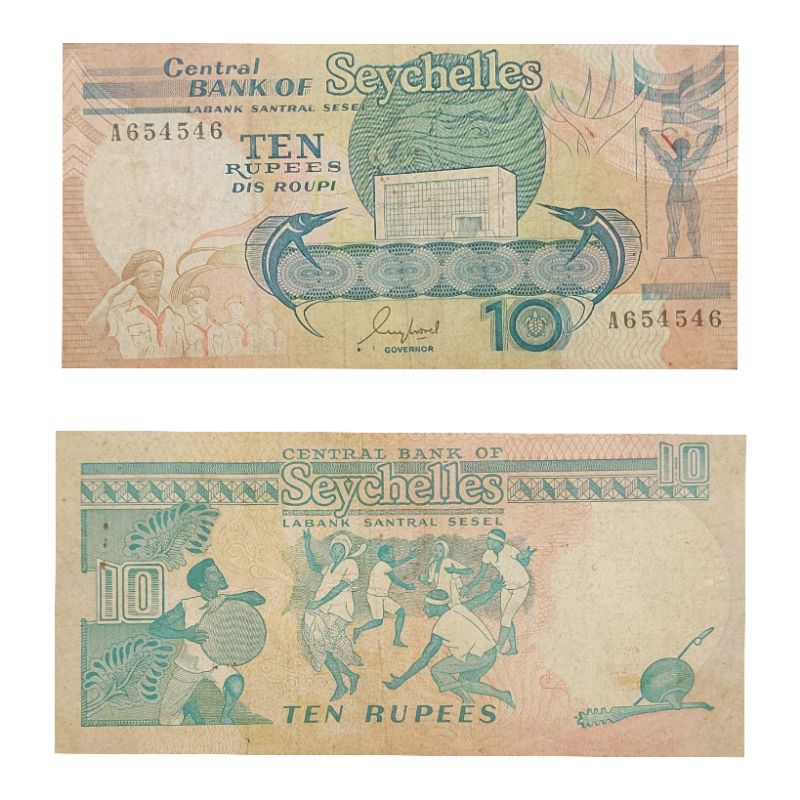Jual Uang Negara Seychelles 10 Rupe Tahun 1989 Kondisi AXF Dijamin Original  100% | Shopee Indonesia
