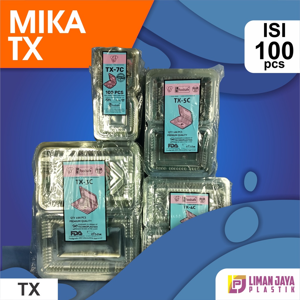 Jual Mika 4c Mika Kue Tx 4c Mika Jajan Pasar Mika Tempat Nasi Kuning Mika Kotak Plastik 