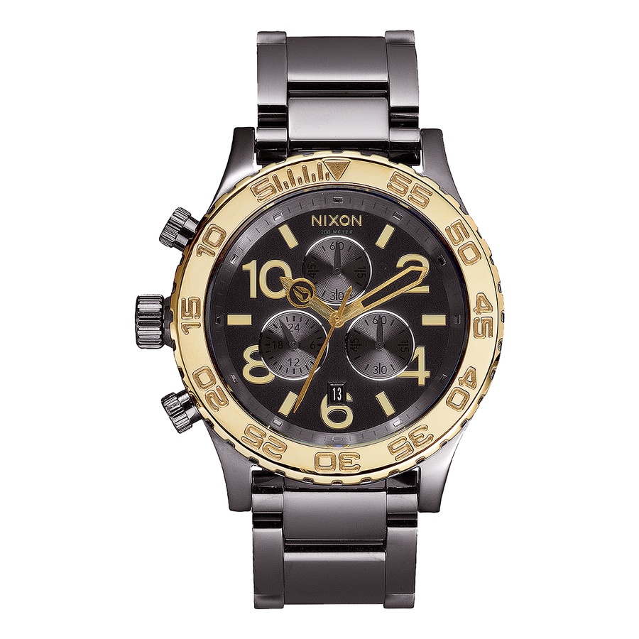 Jual Nixon 42-20 Chrono Gun n Gold A0371228 | Shopee Indonesia 