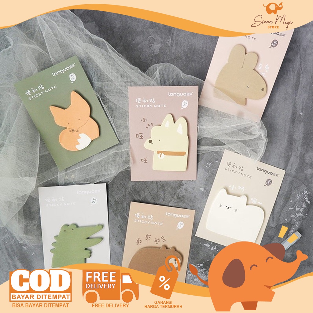 Jual Rolypoly Animal Sticky Notes / Kertas Memo Note Tempel Lucu Unik ...