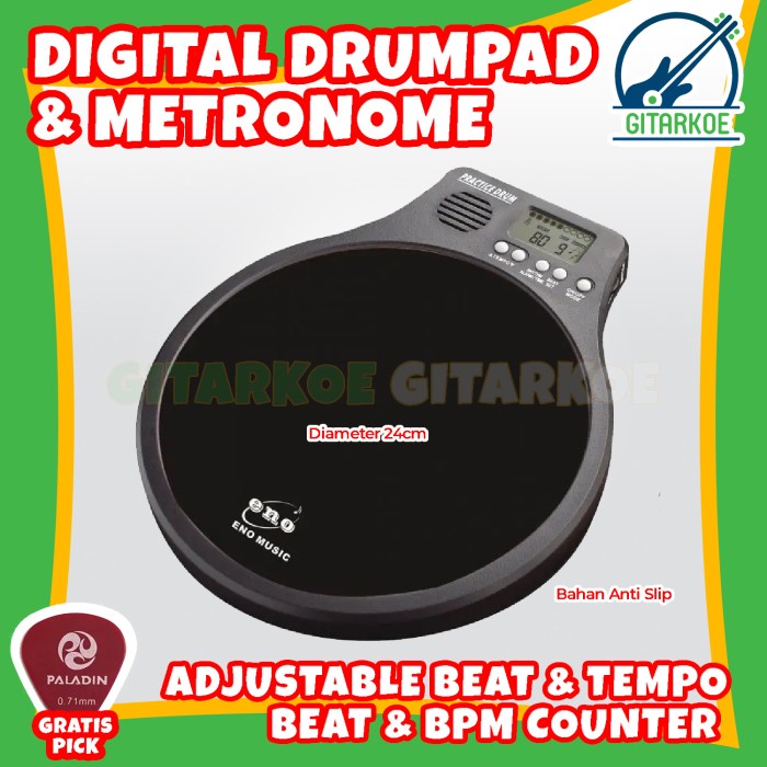 Jual Drum Pad Elektrik dengan Metronome Pengaturan Tempo Beat & BPM