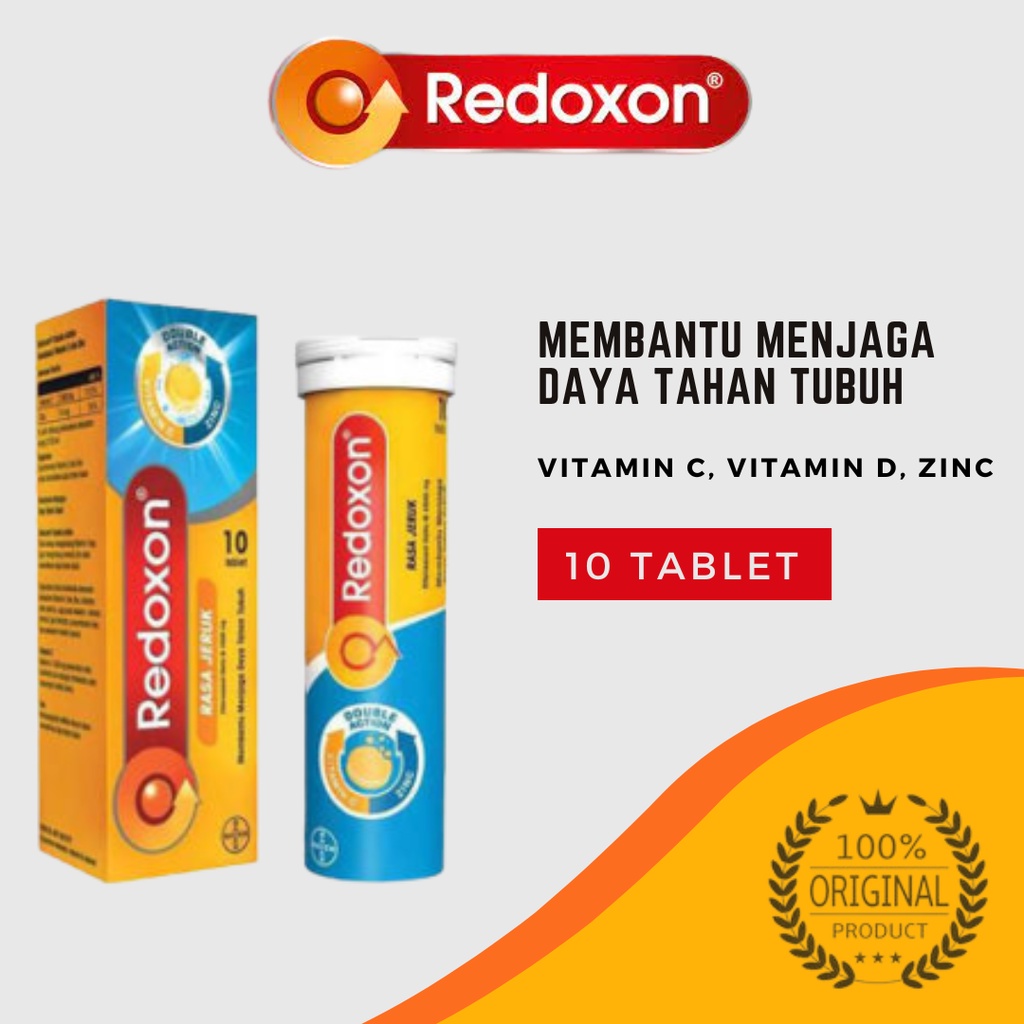 Jual Redoxon Double Action Vitamin C & Zink & Cdr Redoxon Effervescent ...