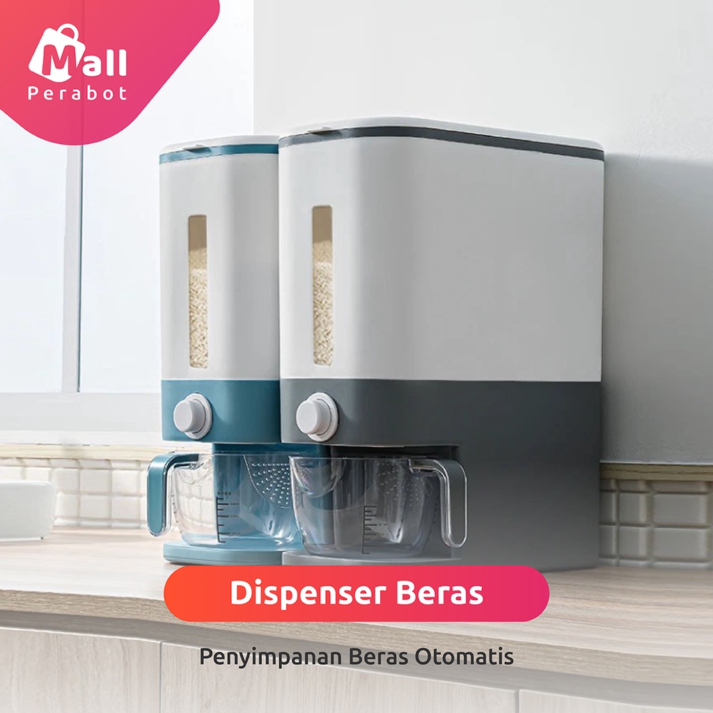 Jual Mall Perabot | Wadah Penyimpanan Beras Otomatis Dispenser Beras 12 ...