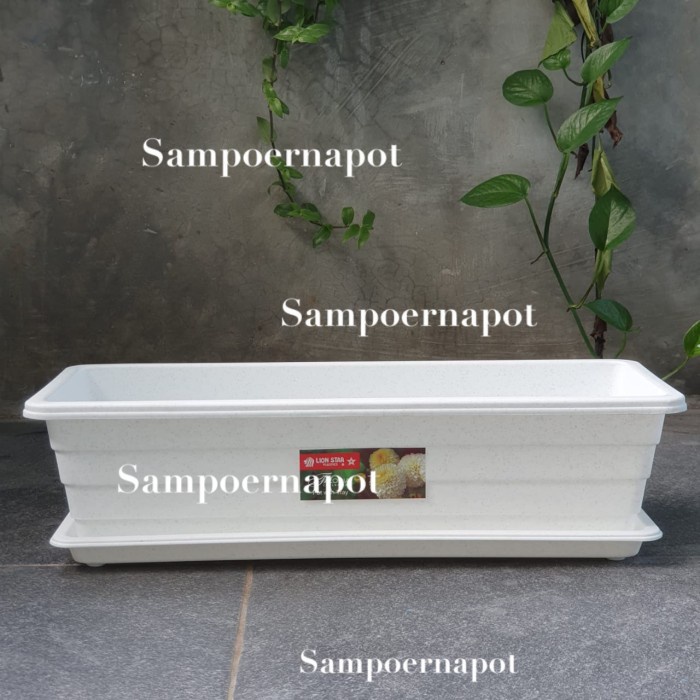 Jual Poo Pot Bunga Panjang Putih Lion Star Trivetto M 41Cm + Tatakan ...