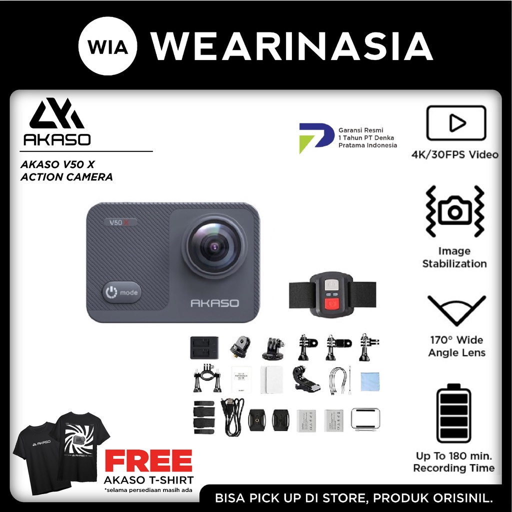Promo AKASO Brave 8 Action Camera Cicil 0% 3x - Jakarta Pusat