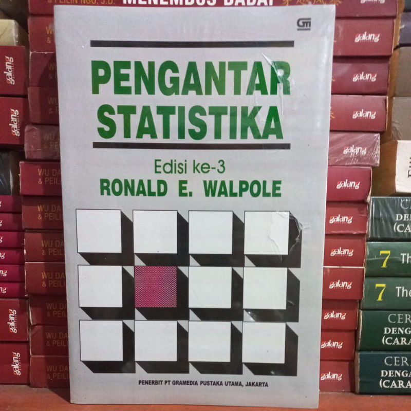 Jual Buku Pengantar Statistika // Edisi Ketiga // Ronald Walpole ...