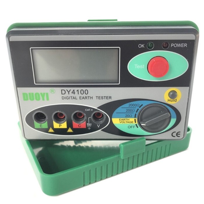 Jual Digital Megger Earth Tester DY4100 Ground Resistance Meter 0-2000 ...