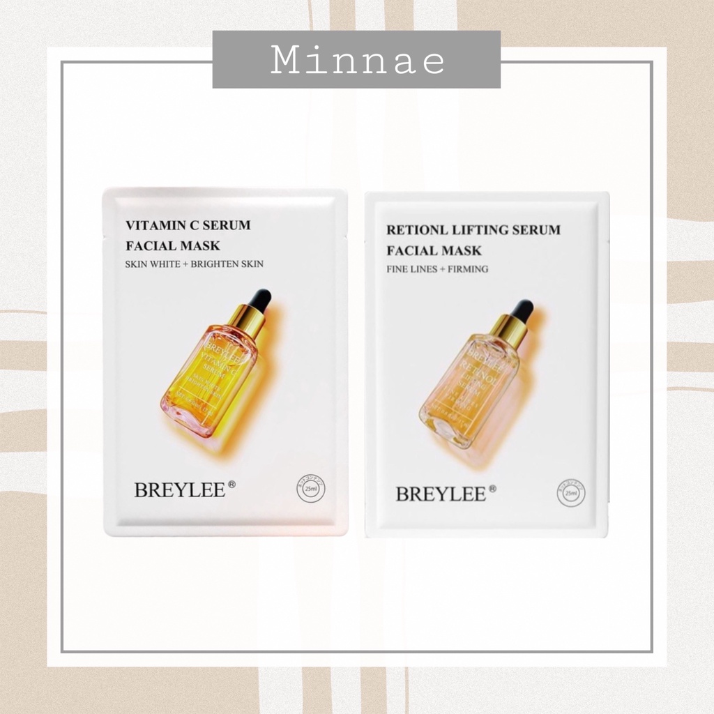 Jual Breylee Sheet Mask Vitamin C Retinol Lifting Serum Facial Mask (Masker Wajah) Shopee