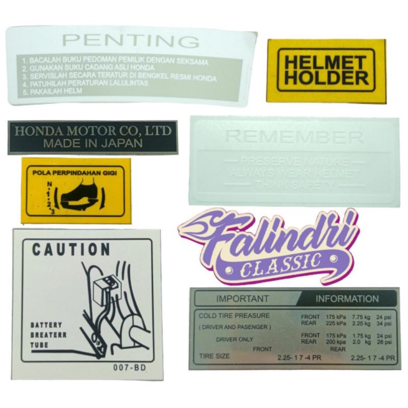Jual sticker detail honda c70 honda c700 honda astrea800 striping ...