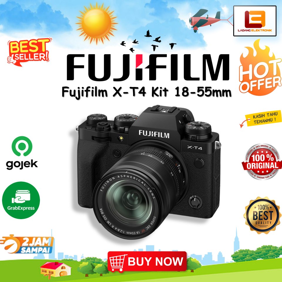 Jual Fujifilm XT4 Fuji X-T4 Kit 18-55mm Fujifilm XT4 Black | Shopee ...