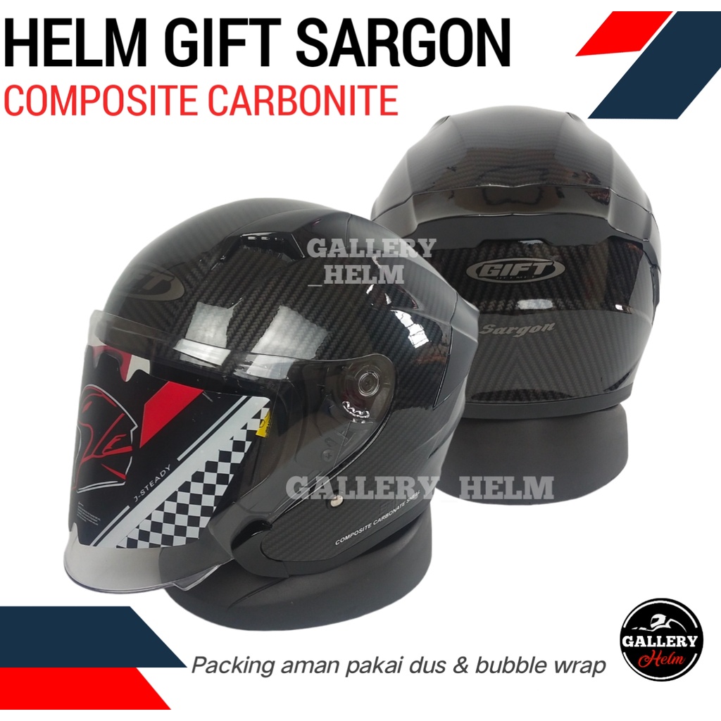 Jual Helm Gift Sargon Carbon Grafic Helm Half Face Model Njs Kairoz Shopee Indonesia