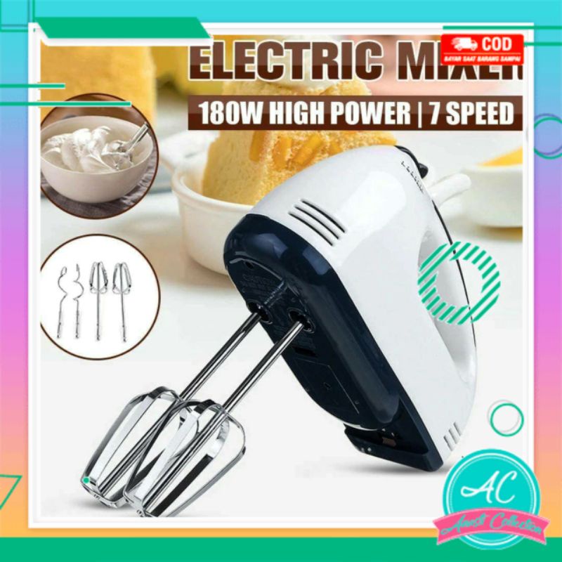 Jual Hand Mixer Elektrik Pengaduk Listrik Adonan Roti Kue 7 Speed Alat