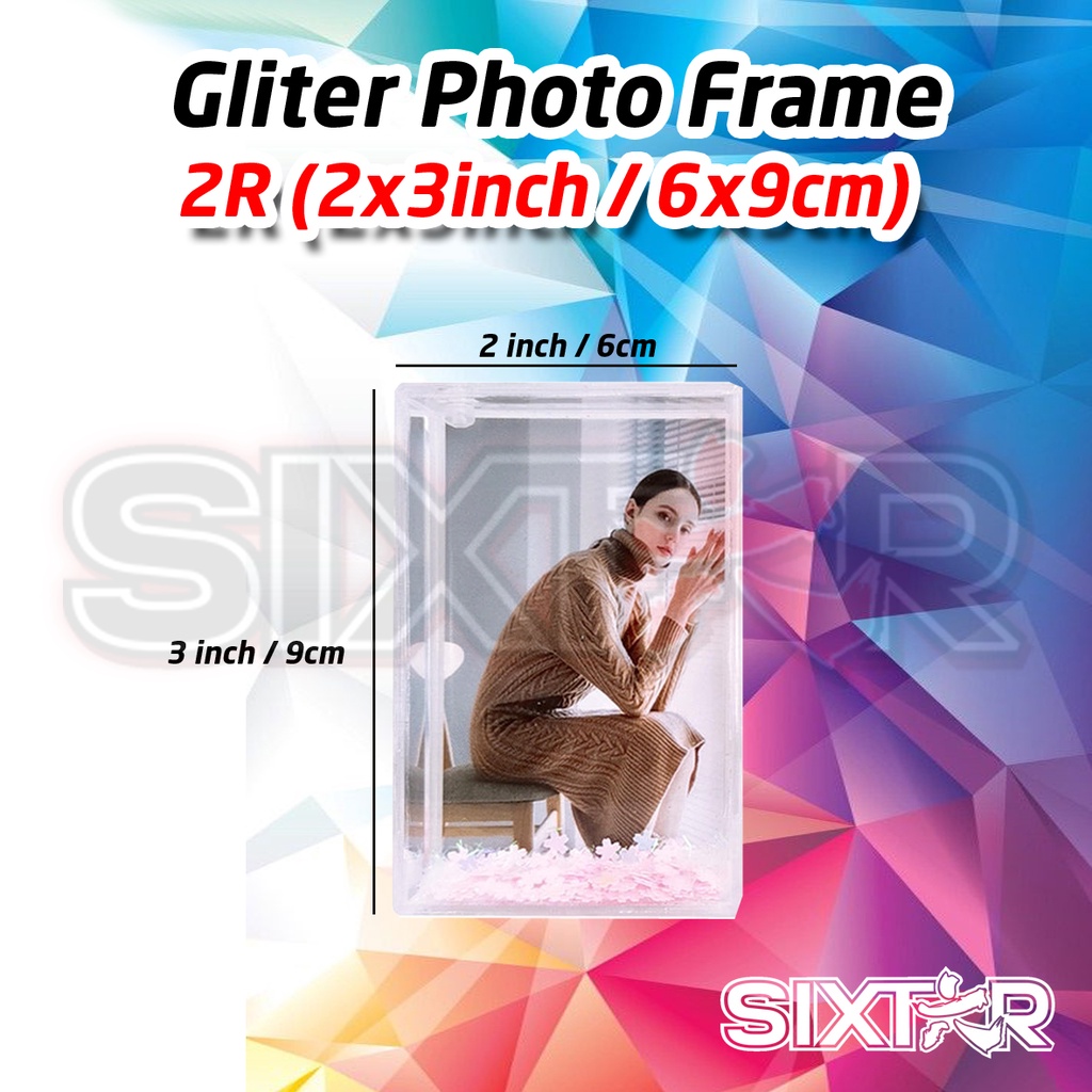 Jual Pigura Bingkai Foto Glitter Photo Frame Holder Acrylic 2R | Shopee ...