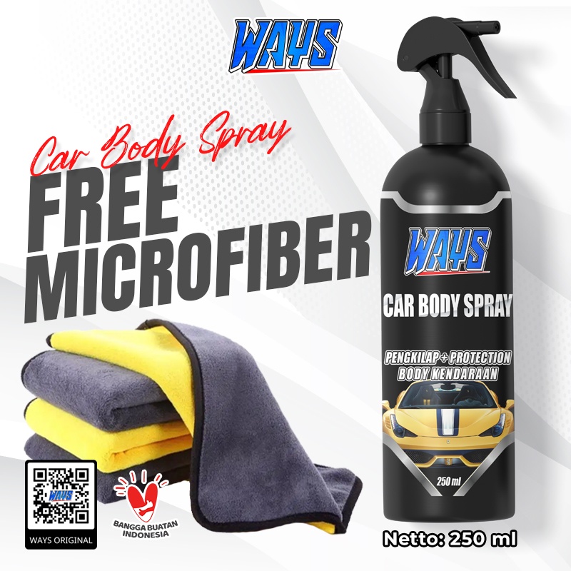Jual WAYS Car Body Spray Pengkilap Body Mobil Motor Semi Coating Super