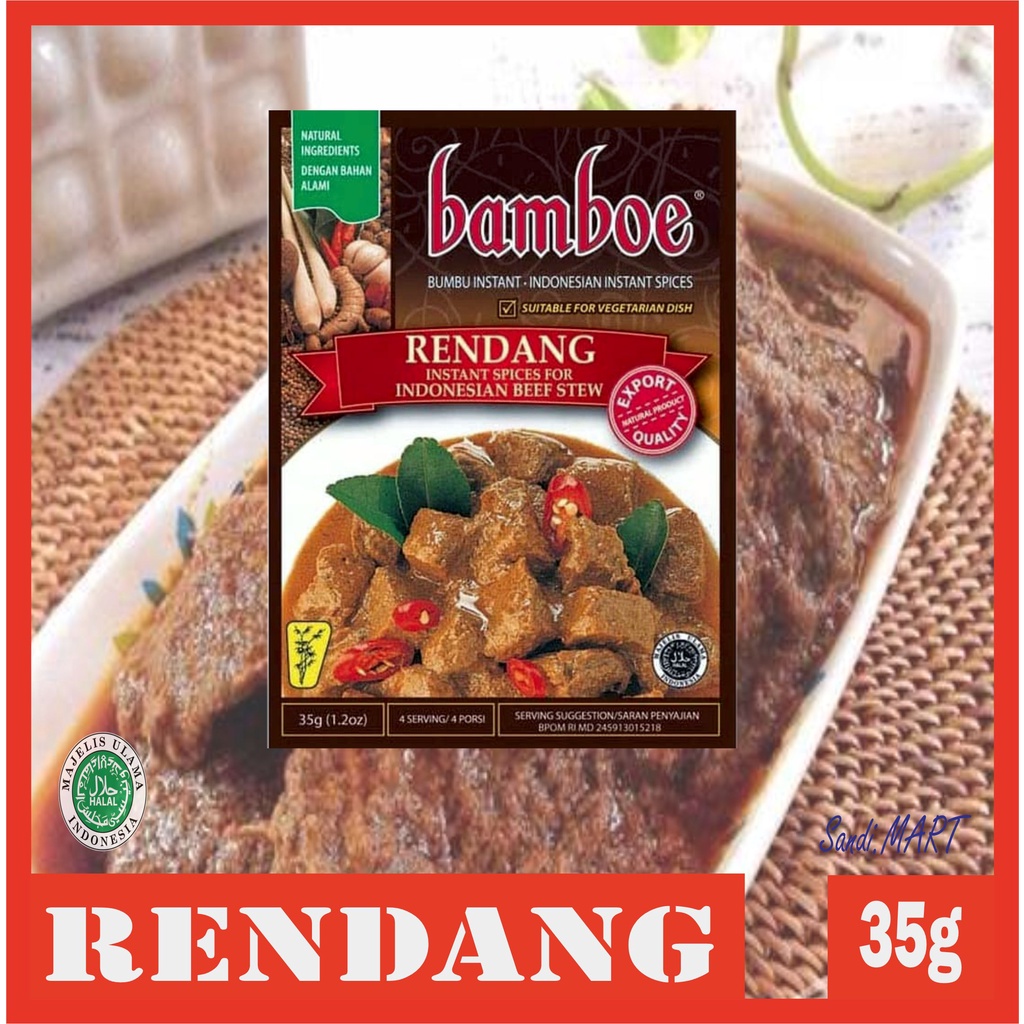 Jual Bumbu Bamboe Rendang Spice Mix For Indonesian Rendang Bumbu Instant Rendang Bumbu 