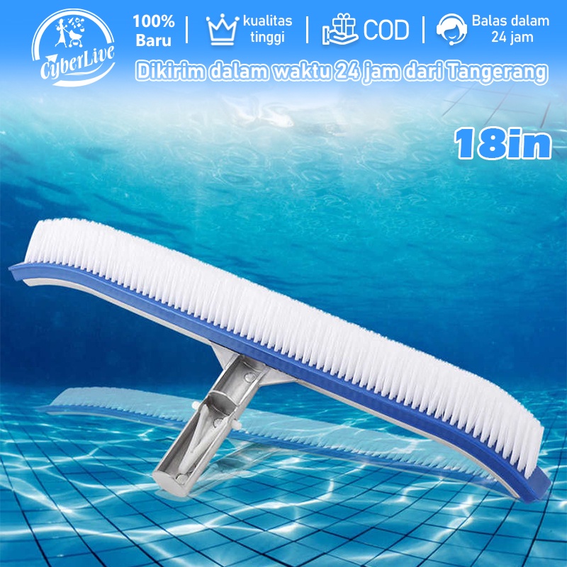 Jual 18 Inch Pool Brush Sikat Kolam Renang Swimming Pool Cleaning Brush