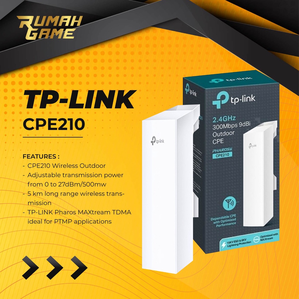 Jual TP-LINK CPE210 Wireless Outdoor 300Mbps Acces Point Wifi Extender ...