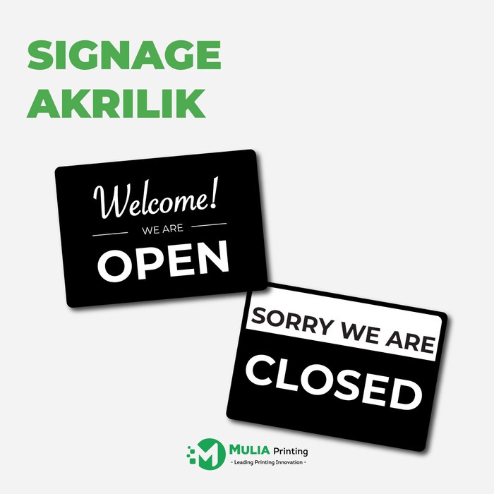 Jual Welcome Sign Board Label Tempel Akrilik Print Papan Nama Ruangan ...
