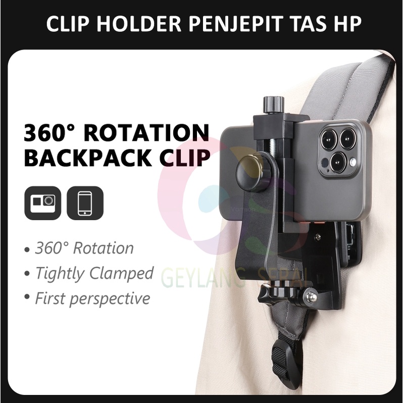 Jual Clip Holder Stabilizer Penjepit Tas Mobile Phone Clip Backpack