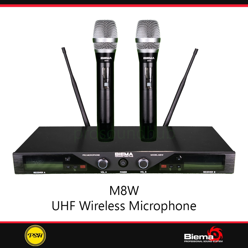 Jual Biema M8W Mic Wireless Microphone UHF Nirkabel Handheld Pegang ...