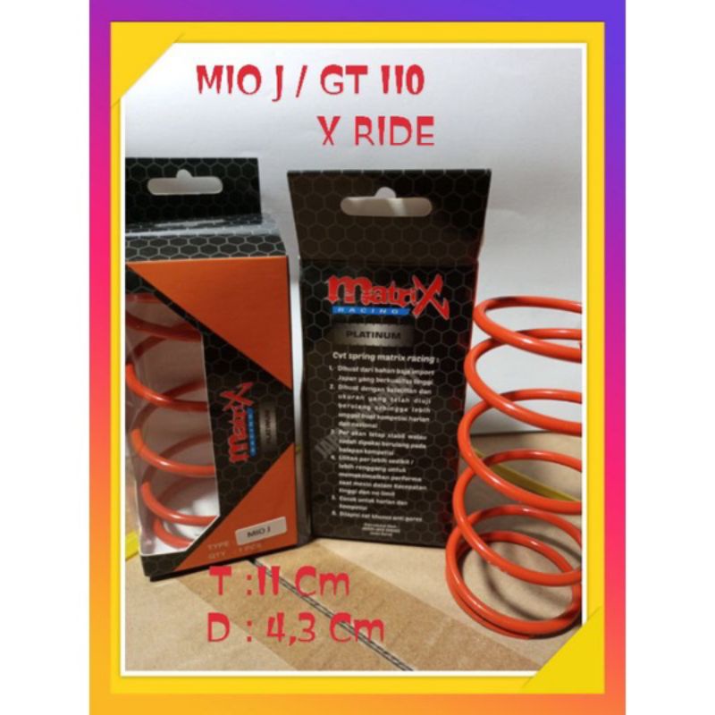 Jual per cvt racing 1500 rpm matrix mio j / gt 110 / x ride | Shopee ...