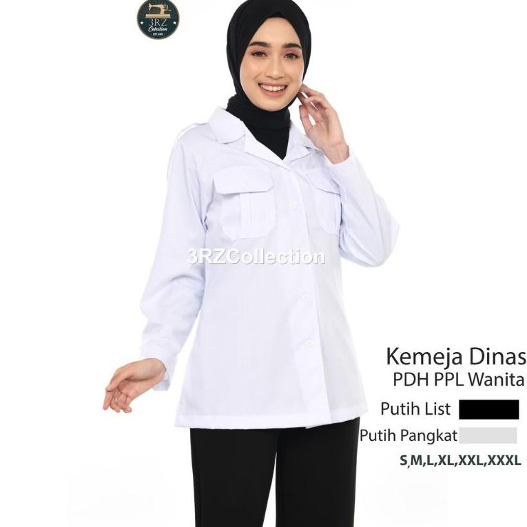 Jual Miliki Sekarang Baju Dinas Putih Pns Wanita Kemeja Pdh Putih Pns Cewek Kemeja Putih Pns