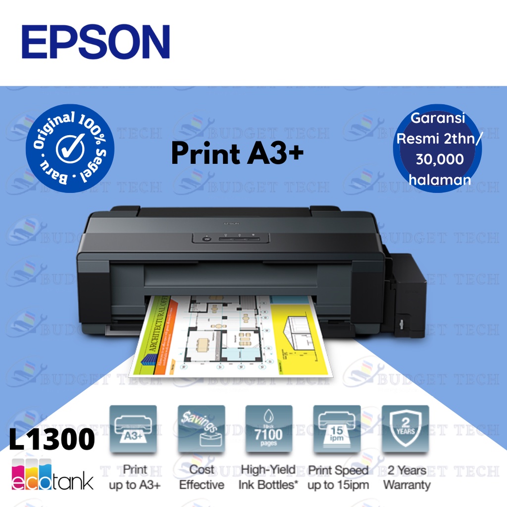 Jual Printer Epson L1300 A3 Baru Original Garansi Resmi 2thn30000 Lembar Shopee Indonesia 4668
