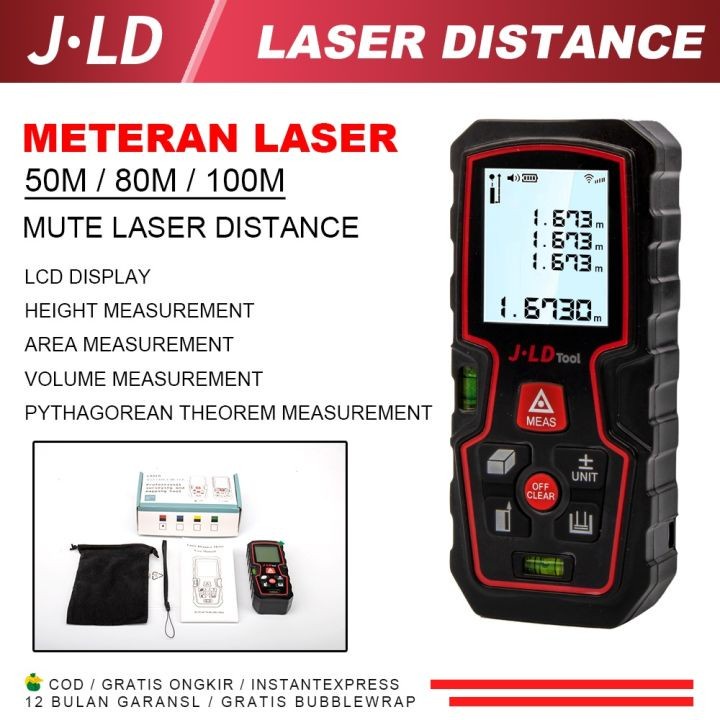 Jual Laser meter digital meteran JLD full fitur 50m 80m 100m kualitas ...