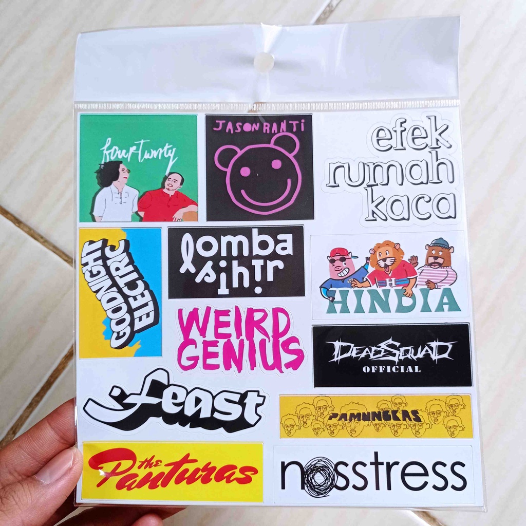 Jual Sticker Pack Band Indie Lokal Hindia Efek rumah kaca Deadsquad ...