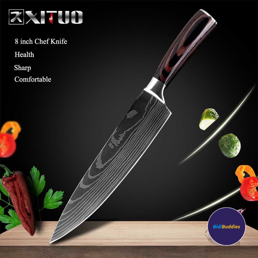 Jual Pisau Dapur Tajam Memasak Memotong Sayuran Daging Desain Ergonomis ...