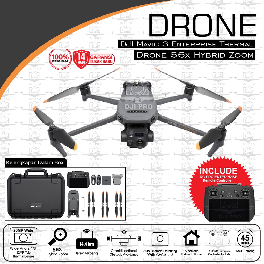 Jual DJI Mavic 3 Enterprise Drone - Mavic 3E Garansi Resmi | Shopee ...