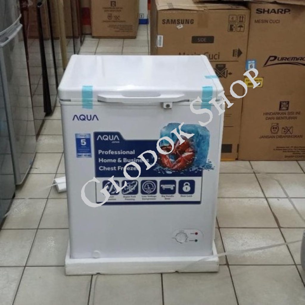 Jual Chest Freezer Aqua Sanyo 100 Liter AQF 100 Low Watt BATAM Shopee Indonesia