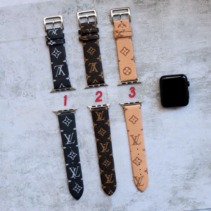 Jual Strap Apple Watch LV Leather Motif iwatch Premium 42mm