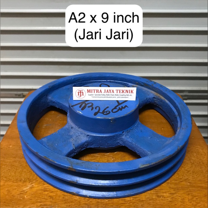 Jual PULI BESI JARI A2 x 9 inch PULLY PULLEY POLLY POLI 2 JALUR ...