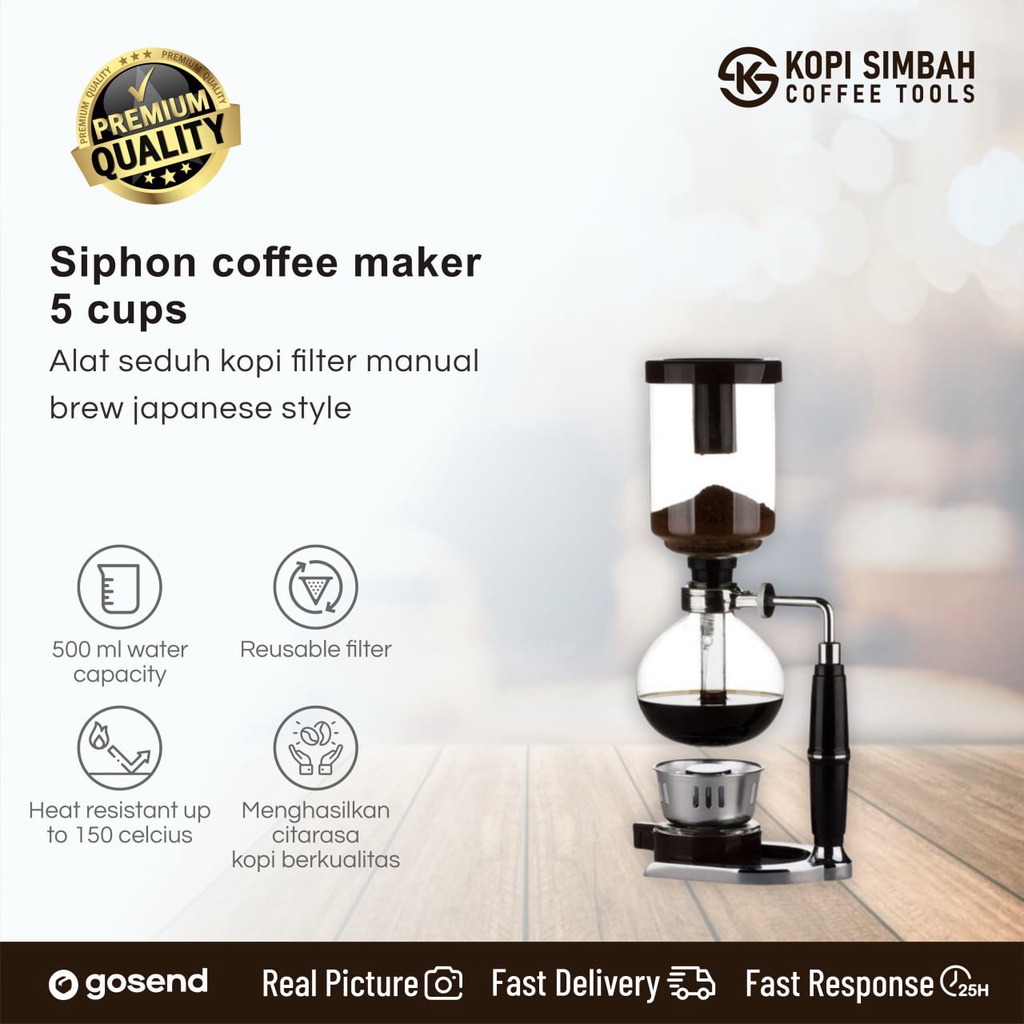 Jual Syphon Coffee Maker TCA 5 Sifon Alat Seduh Siphon Kopi Vacuum Pot