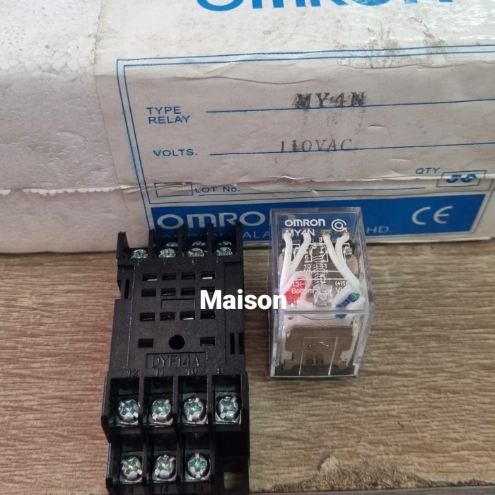Jual Omron Relay MY4N 110V AC plus socket | Shopee Indonesia