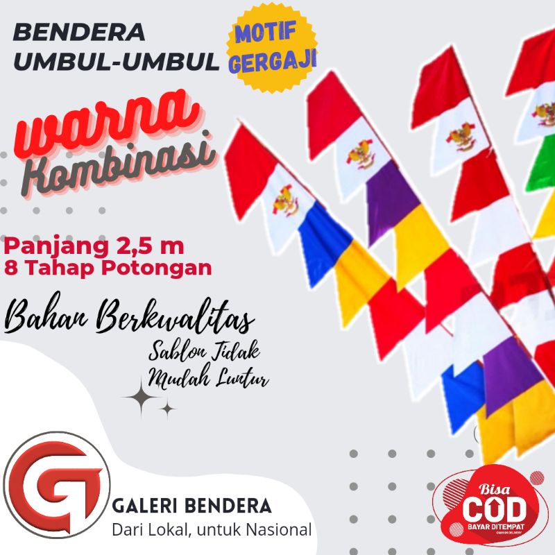 Jual Umbul Umbul Warna Kombinasi Shopee Indonesia