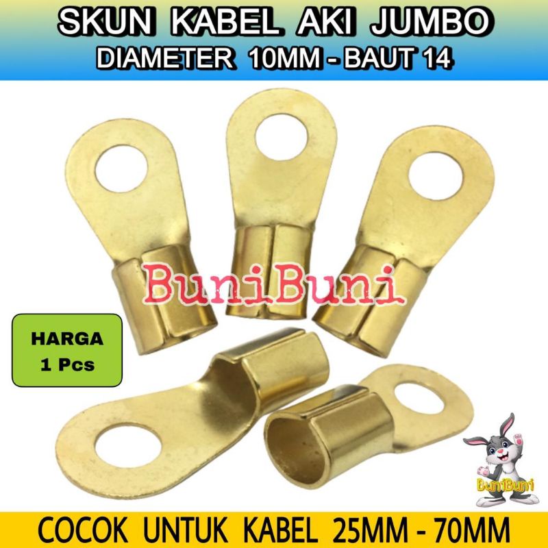 Jual Skun Terminal Klem Kabel Aki Jumbo Ring Bulat M Baut Kuning