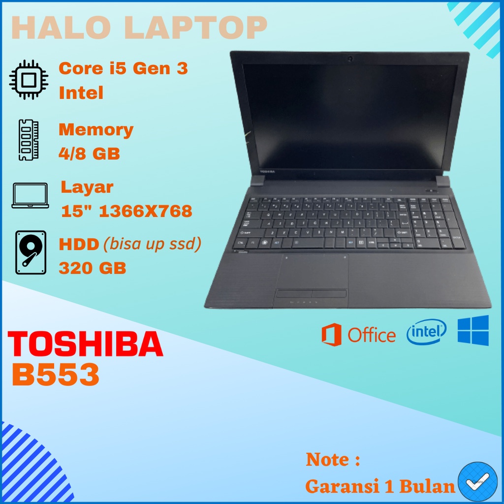 Jual LAPTOP BEKAS TOSHIBA DYNABOOK CORE i5 GEN 3 BERKUALITAS | Shopee