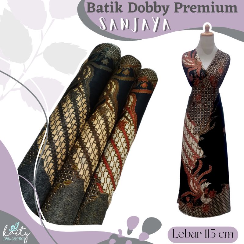 Jual Kain Batik Bahan Dobby Dobbi Premium Motif Sanjaya Shopee Indonesia