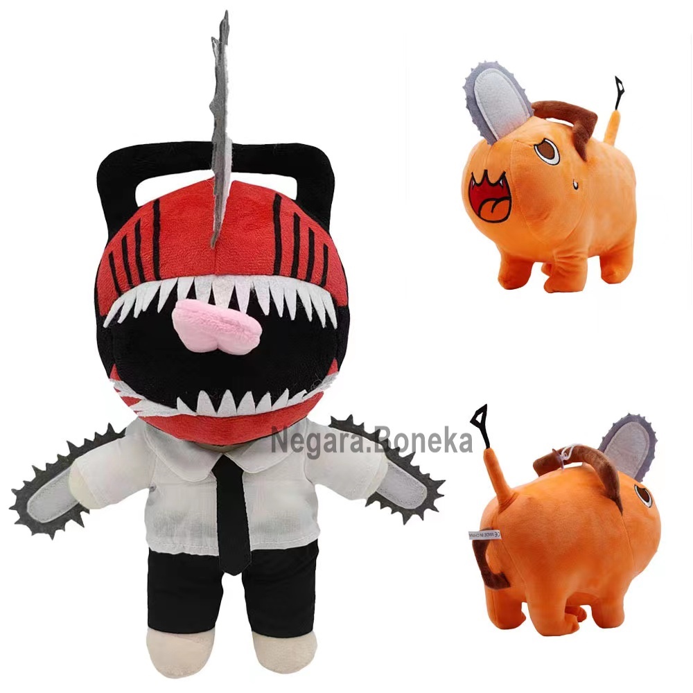 Tableau Chainsaw Man Sur Toile 70x25 Cm - Personnages Denji, Makima - Cadre Déroulant