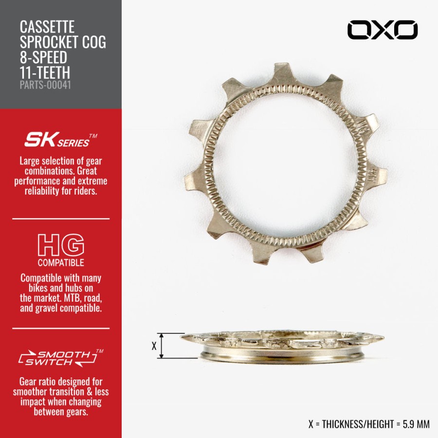 Jual COG Gir Sprocket cassette Oxo 8/9/10/11 Speed 11T/12T/13T | Shopee ...